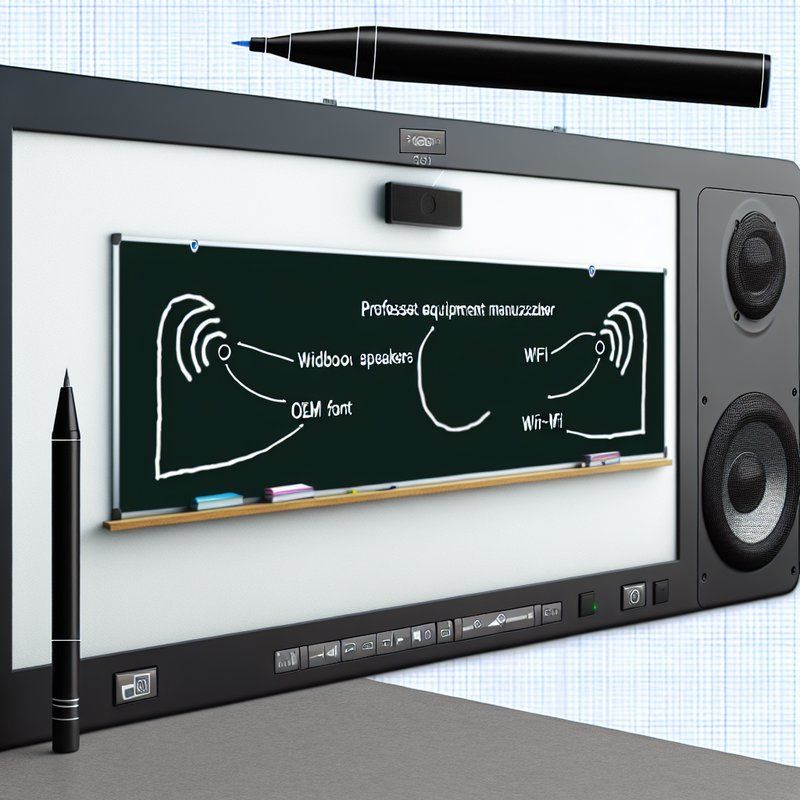 Built-in Speakers Black Or OEM Interactive Digital Blackboard with Wi-Fi Connectivity
