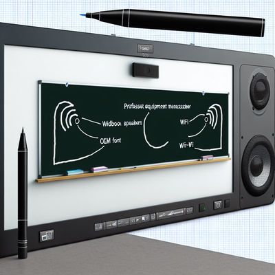 Speaker Internal Papan Tulis Digital Interaktif Hitam Atau OEM dengan Konektivitas Wi-Fi